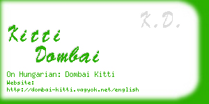 kitti dombai business card